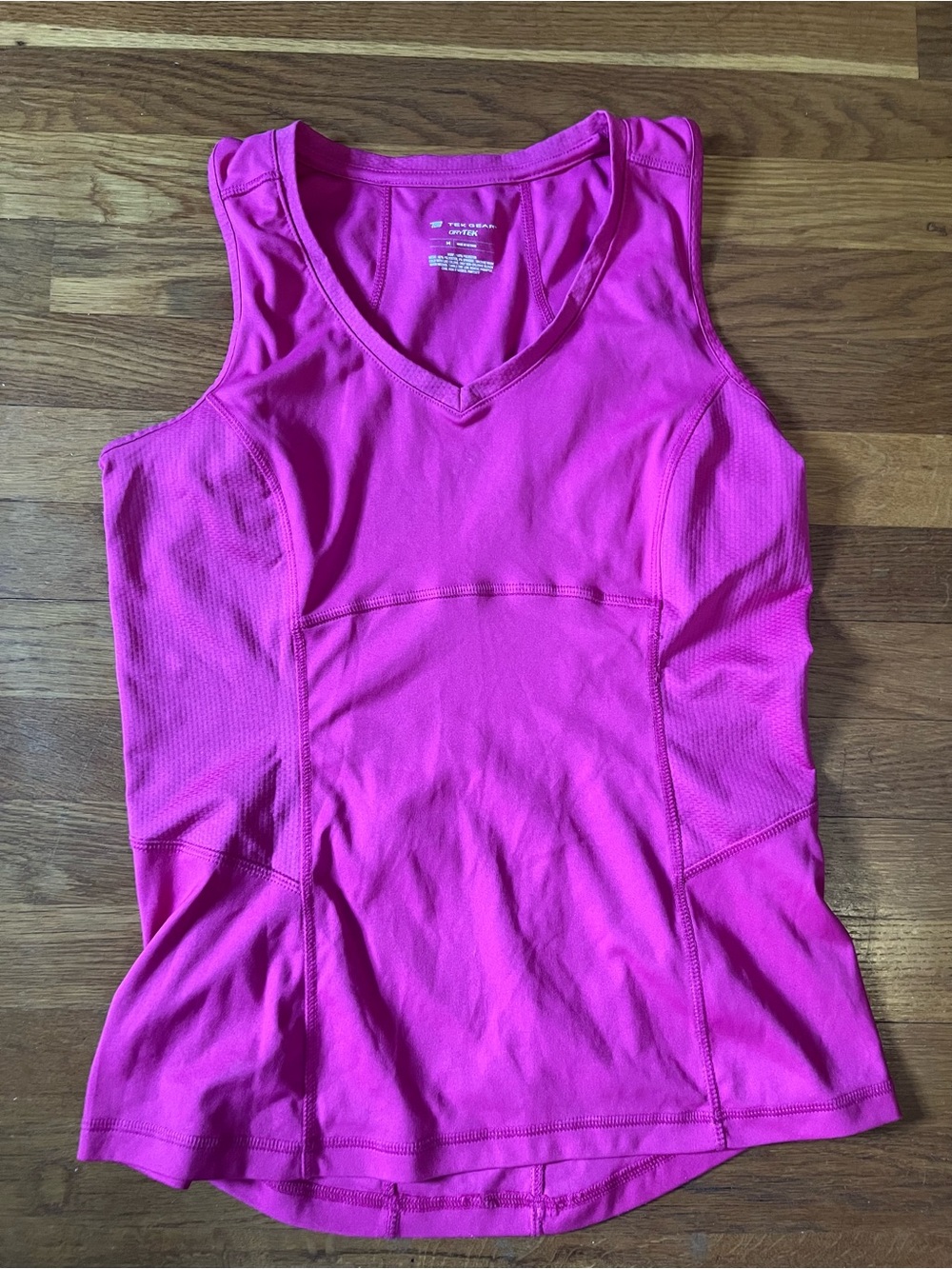 tek gear Hot Pink V‑Neck Athletic Tank